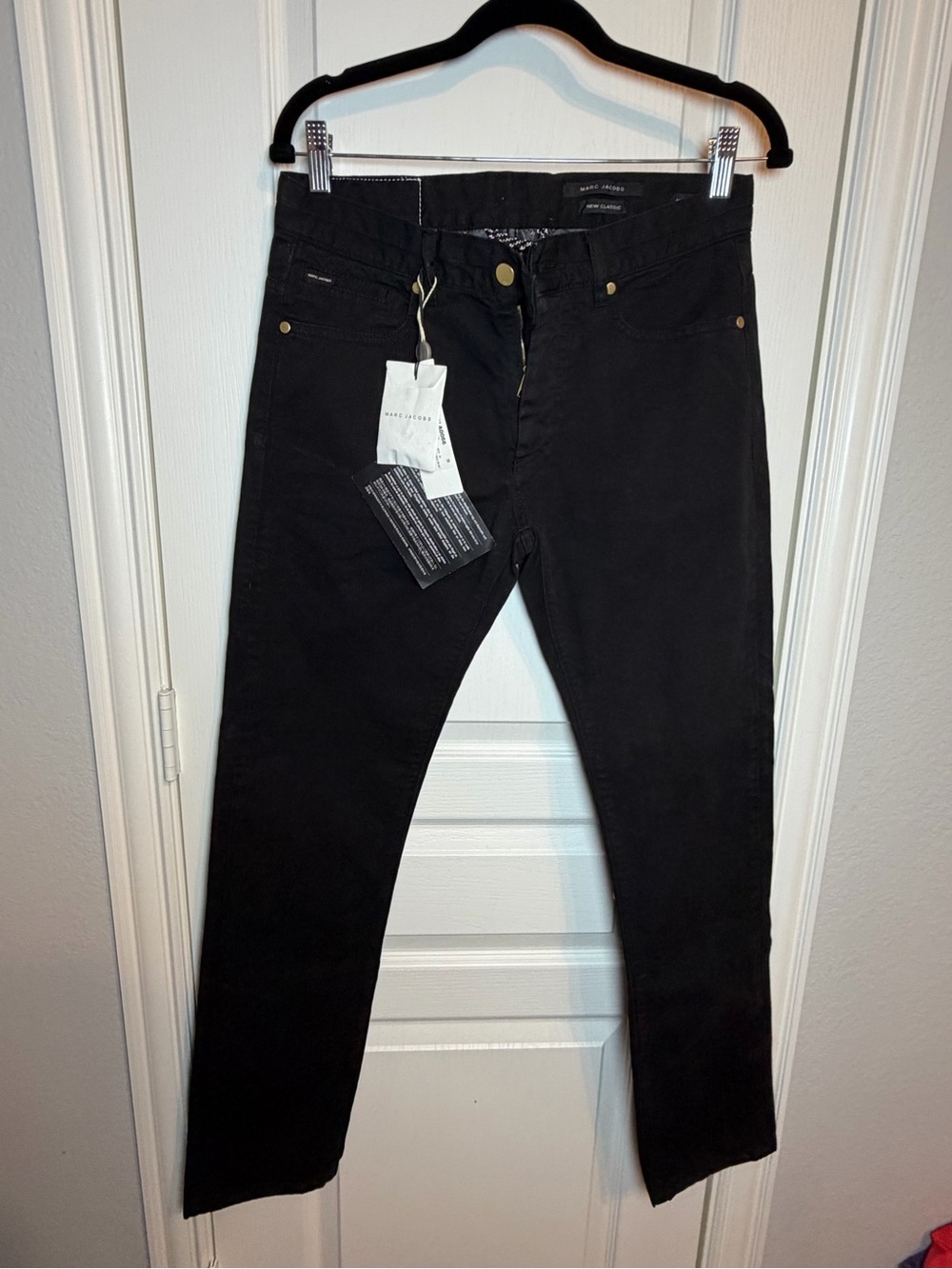 Marc Jacobs Men's Slim Straight Jeans in Black